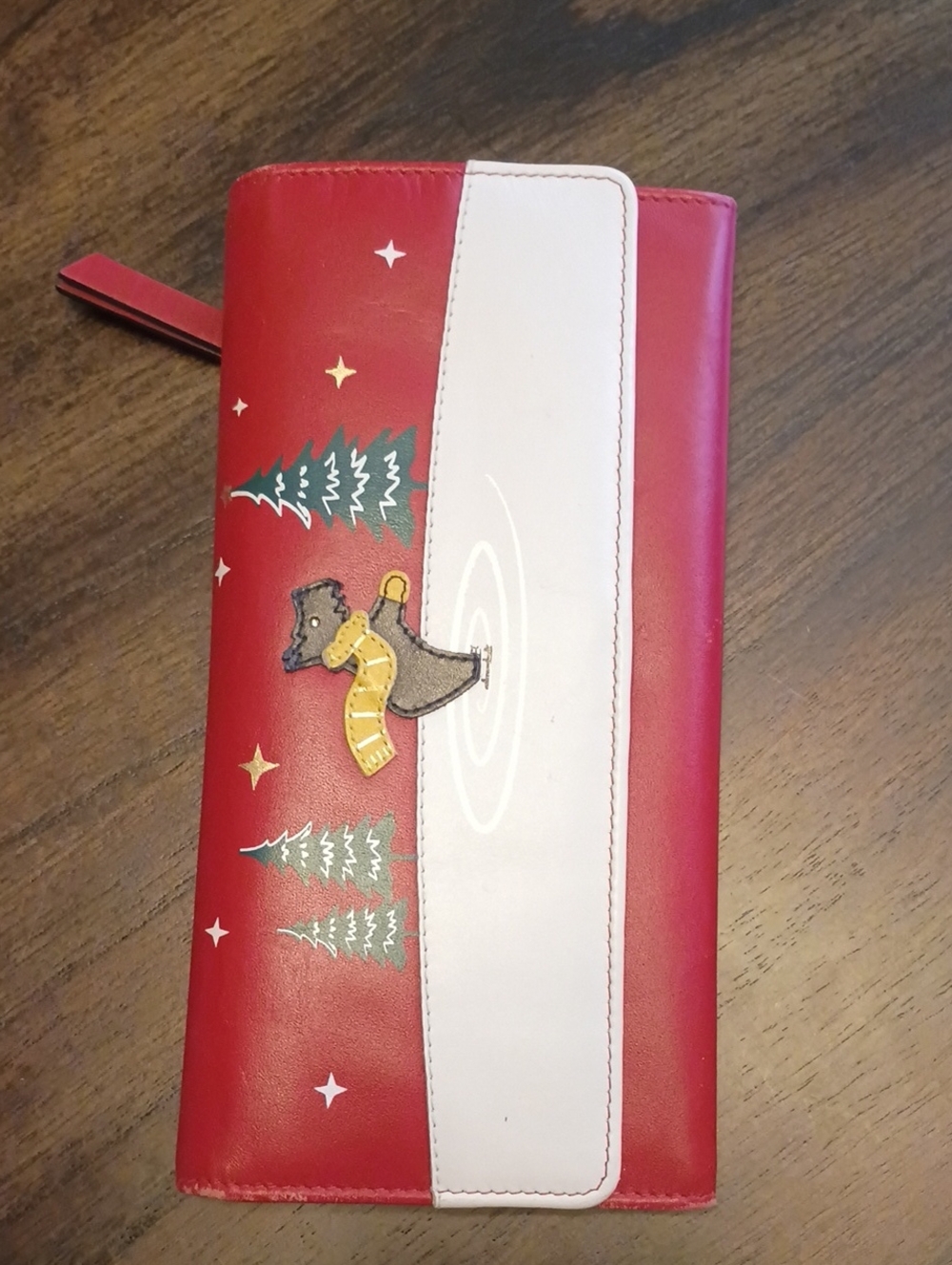 Radley London winter Christmas snow skating dog wallet